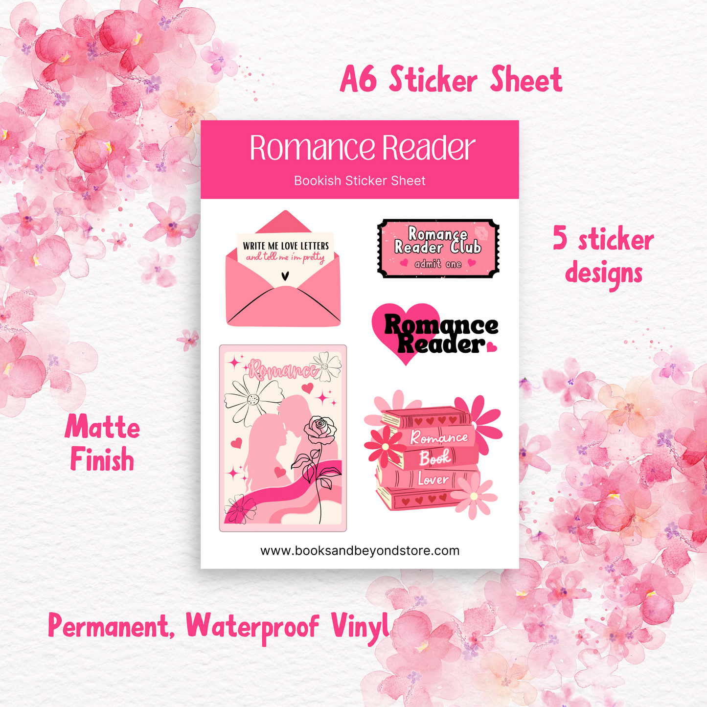 Romance Reader Sticker Sheet