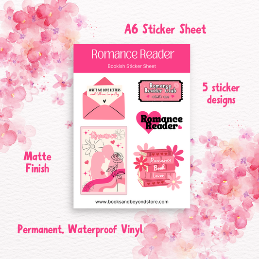 Romance Reader Sticker Sheet