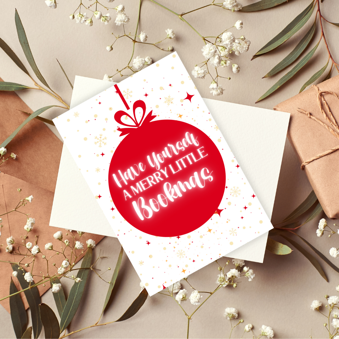 Have Yourself A Merry Little Bookmas | A6 Christmas Card