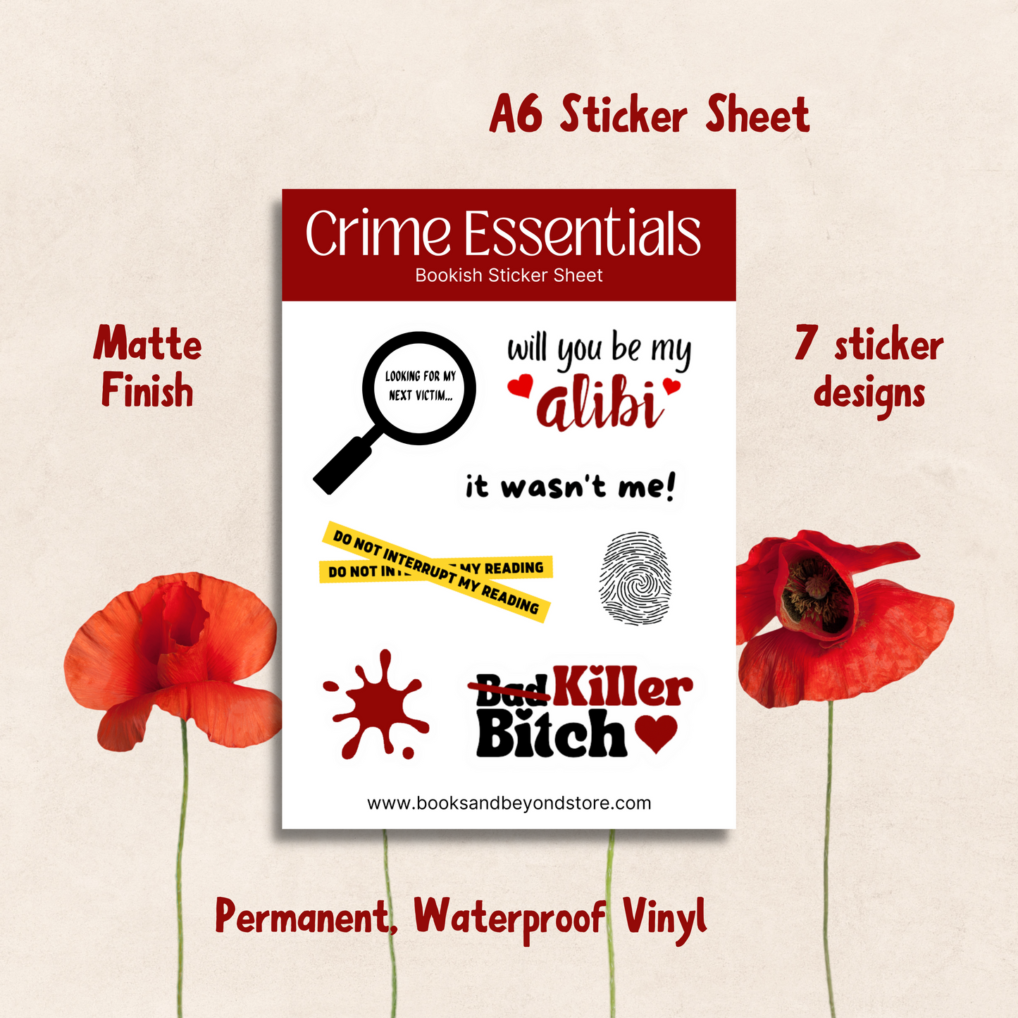 Crime Essentials Sticker Sheet