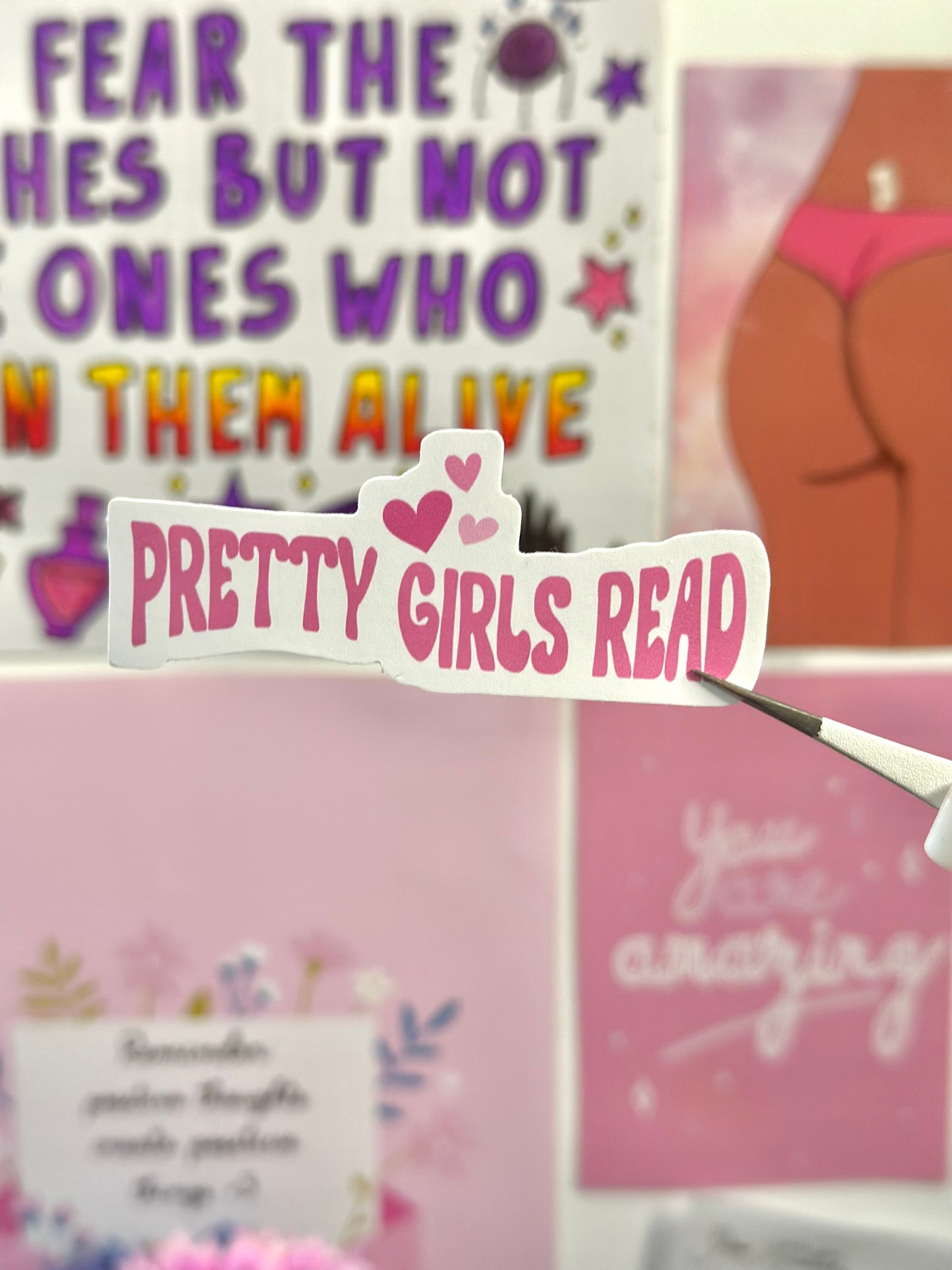 Pretty Girls Read Vinyl Sticker