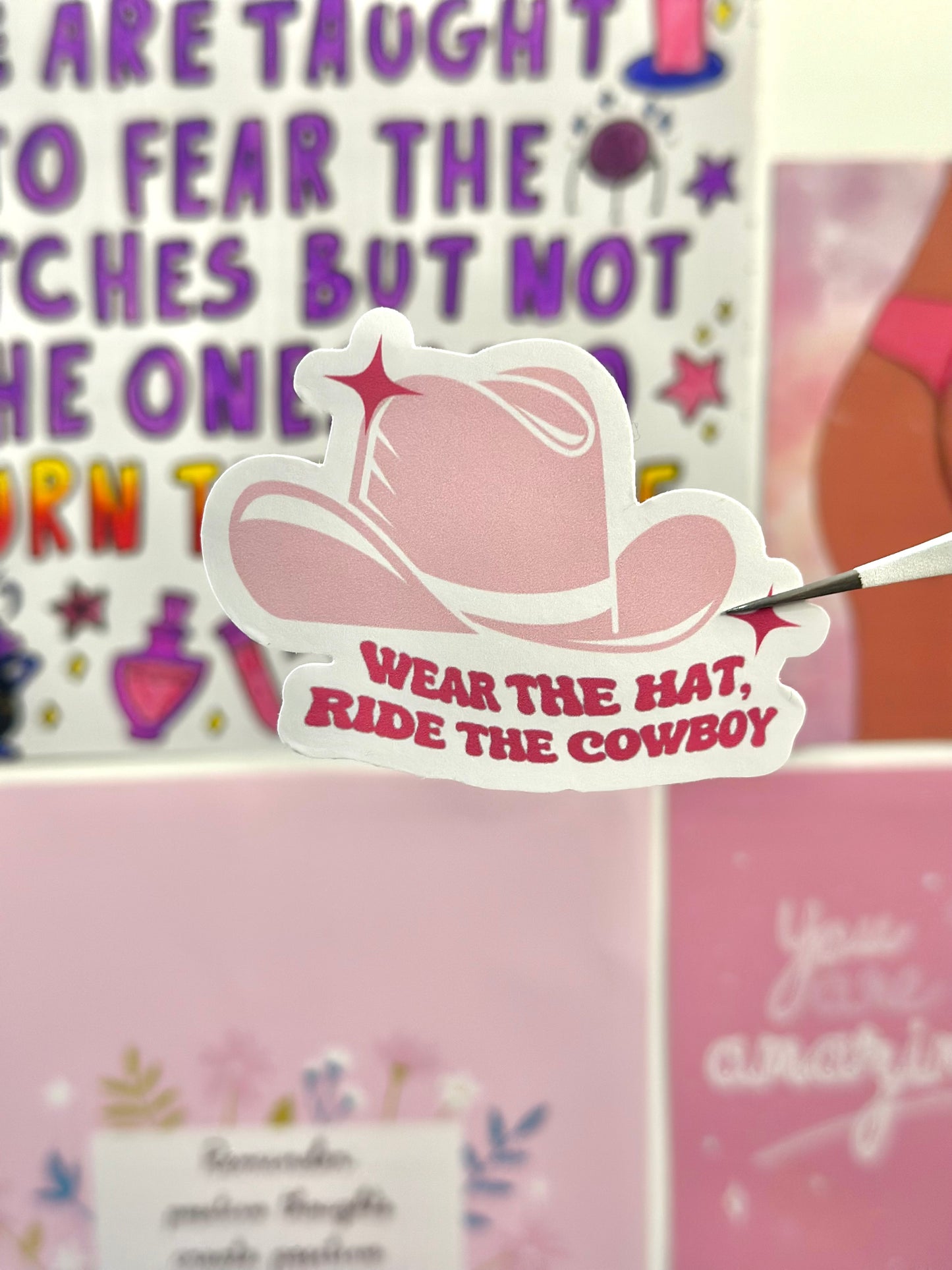 Wear The Hat, Ride The Cowboy Vinyl Sticker
