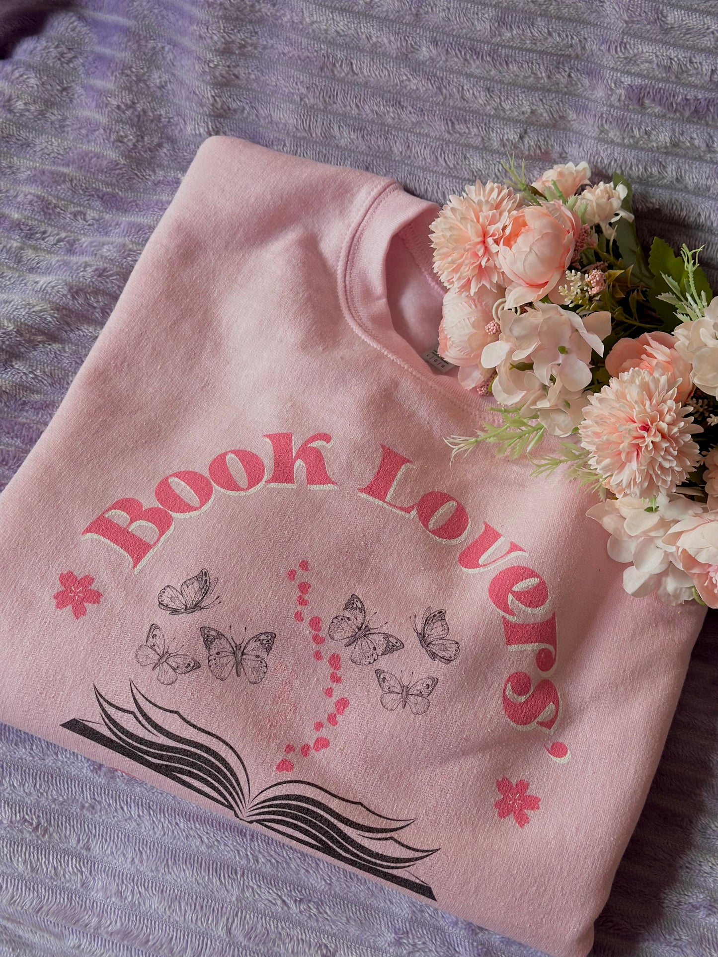 Book Lovers Club Baby Pink Sweatshirt