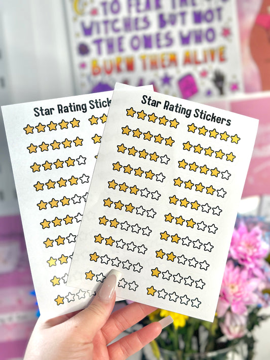 Filled Star Rating Sticker Sheet