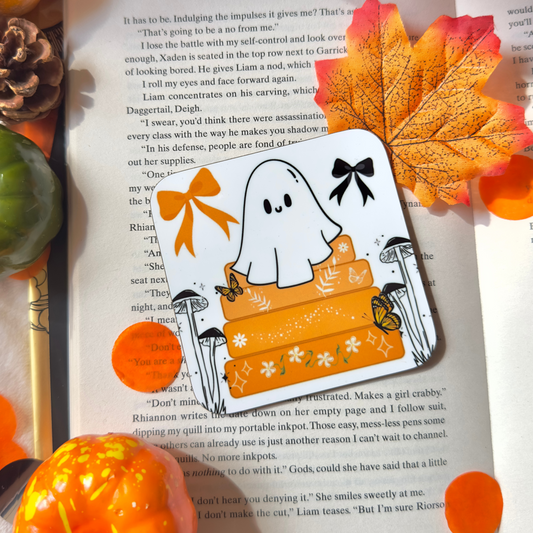 Ghostie Book Stack Coaster