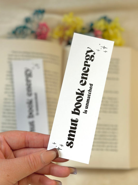 Smut Book Energy White Bookmark