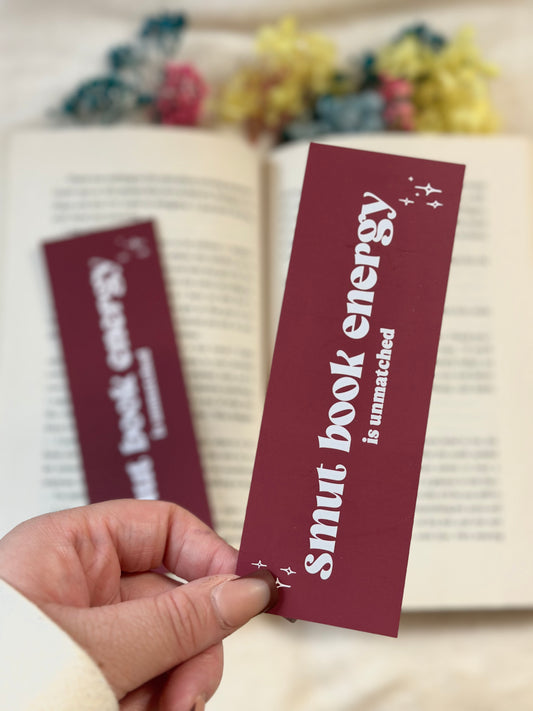 Smut Book Energy Deep Red Bookmark