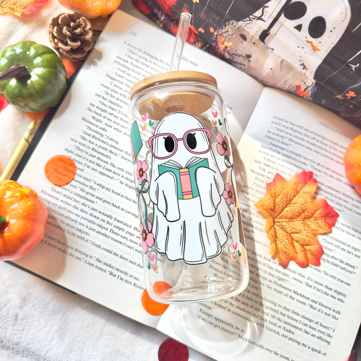 Reading Ghostie 16oz Glass Cup