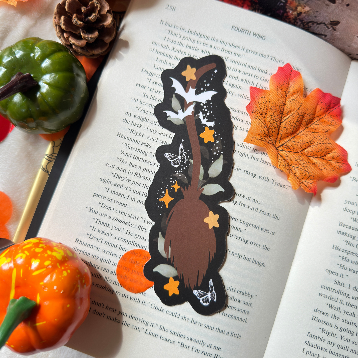 The Witches' Broom Die-Cut Bookmark