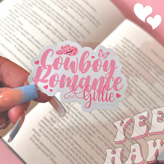 Cowboy Romance Girlie Vinyl Sticker