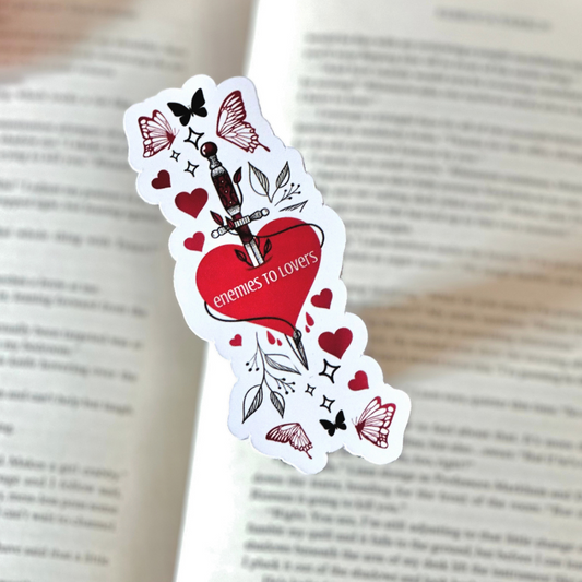 The Enemies To Lovers Die Cut Bookmark