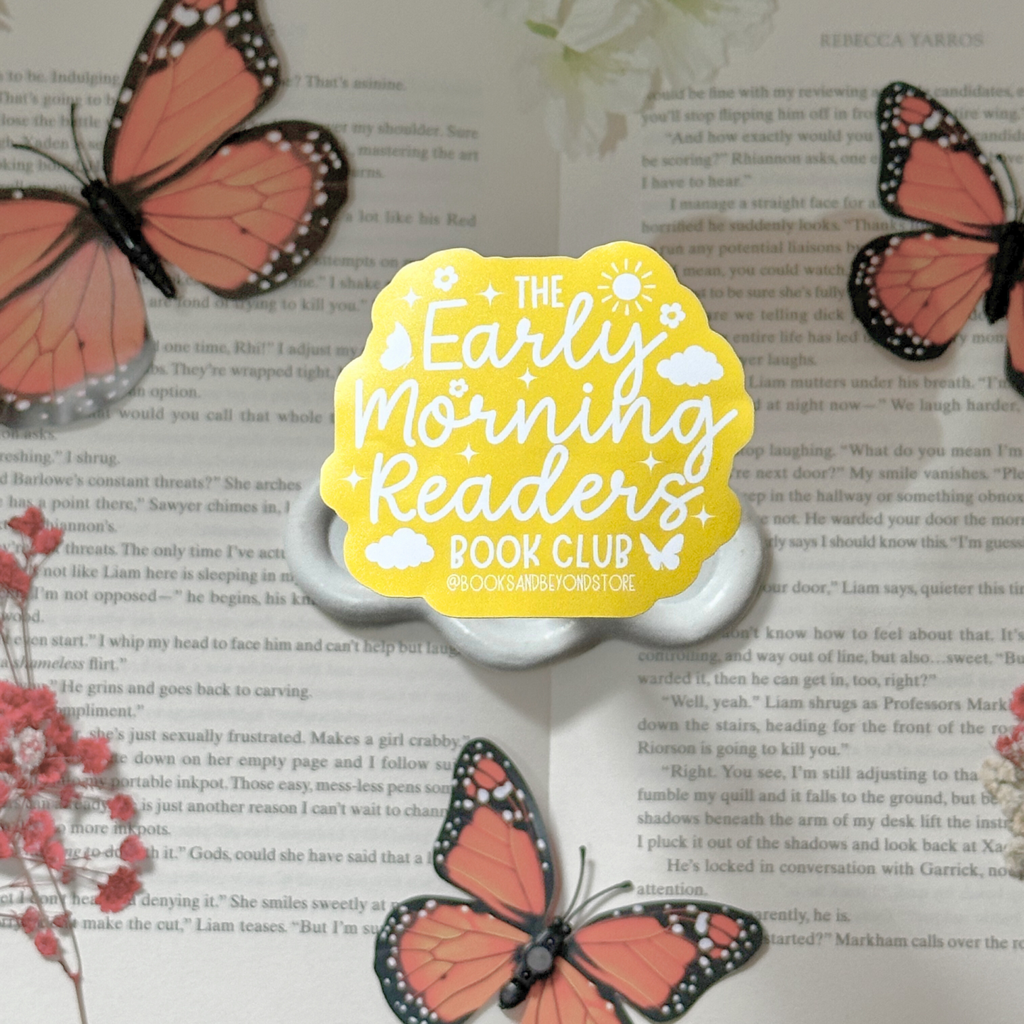 The Early Morning Readers' Book Club Vinyl Sticker