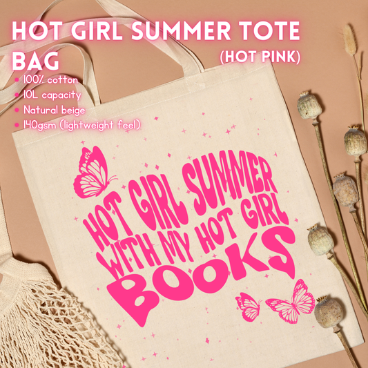 Hot Girl Summer Tote Bag (Hot Pink)