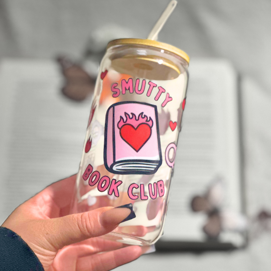 Smutty Book Club 16oz Glass Cup